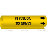 Brady Pipe Marker,#2 Fuel Oil,9 in H,8 in W 5693-I