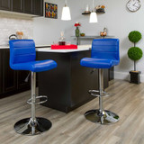 Flash Furniture Blue Vinyl Barstool,PK2 2-DS-8101B-BL-GG