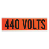 Brady Voltage Card,1 Marker,440 Volts 44113
