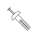 Sim Supply Drive Pin Anchors,10x3/4 PLASTC,PK1000 10750PMSWH