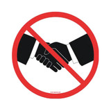 Stranco No Handshake Sign,6"H,6"W,PVC,Circle FS-6-062