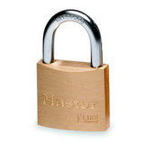 Master Lock Keyed Padlock, 3/8 in,Rectangle,Gold  4140KA