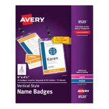 Avery Lanyard Badge Holder w/Laser/Inkje,PK 25 08520