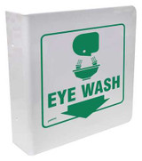 Brady Eye Wash Sign,12X9",GRN/WHT,Eye Wash 49041