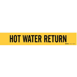 Brady Pipe Markr,Hot Water Return,4in H,24in W 7148-1HV
