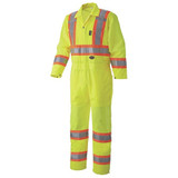 Pioneer Traffic Coverall,Hi-Vis,Yw,Polyester,4XL V1070160U-4XL