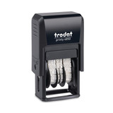 Trodat Self-Inking Micro Date Stamp,Blue/Red E4853L