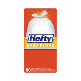 Hefty Bag,13 Gal,Tk,Flaps,Wh,PK80 E84563