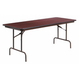 Flash Furniture Fold Table,Walnut Laminate Wood,30"x72" YT-3072-MEL-WAL-GG