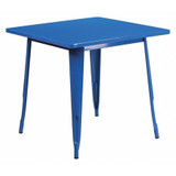 Flash Furniture Blue Metal Table,31.5SQ ET-CT002-1-BL-GG