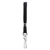 SICURIX® Flat Lanyard, Metal Hook Fastener, 36", Nylon, Black, 100/Pack 65619