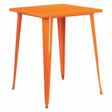 Flash Furniture Orange Metal Bar Table,31.5SQ CH-51040-40-OR-GG