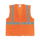 PIP Zipper Safety Vest, Large, Hi-Viz Orange 302-MVGZOR-L