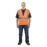 PIP VEST,SAFETY,ZIP,LG 302-MVGZ4POR-L