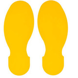 Brady 104409 ToughStripe Floor Footprints 3-1/2"" W 10/Pack Yellow