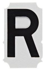 Brady Letter Label,R,PK10 5140-R