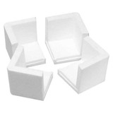 Partners Brand Foam Corners,3x3x3",PK1000 PF201