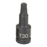 Grey Pneumatic Socket,T30,1/4"D,Int Impact,Trx 930T