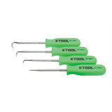 K-Tool International Mini Pick Set,Neon Green,4 pcs. KTI-70075