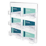 Deflecto Cardholder,Wall Mount,6 Pocket,Clear 70601