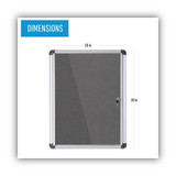 Mastervision Enclosed Fabric Bulletin Board,28x38" VT630103690