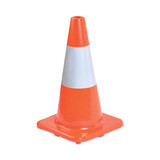 Tatco Traffic Cone,18Hx10Wx10D,Orange/Silver 25500