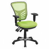 Flash Furniture Side Chair,Green Seat,Mesh Back HL-0001-GN-GG