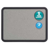 Quartet Granite Gray Tack Board,36"x24",Black 699370