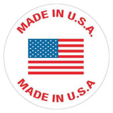 Tape Logic Label,Made U.S.A.,Circle 1" USA301
