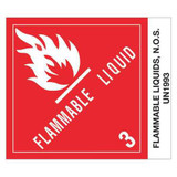 Tape Logic Label,Flammable Liquids N.O.S.,4x4 3/4" DL512P2