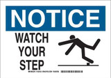 Brady Notice Sign,7 x 10In,Blk and Ble/White 129121