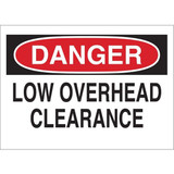 Brady Danger Sign,7 x 10In,R and BK/WHT,ENG 23007