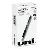 Uni-Ball Gel Pen, Retractable, 0.5mm, Black, PK12 61255