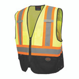 Pioneer Solid Vest w/Black Bottom,Green,Large V1020161U-L/XL