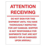 Tape Logic Label,Do Not Sign For This Ship,8x10" DL1334