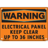 Electromark Warning Sign,7 x 10In,BK/ORN,ENG,Text S214FF