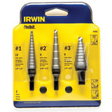 Irwin Unibit Step Drill Set,3 Piece VGP10502