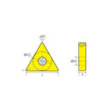 Hhip Tnmg-431 C-5 Tin Coated Carbide Insert 6002-0021