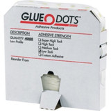 Glue Dots Low Tack Low Profile,1/2" GD101