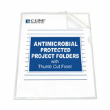 C-Line Project Folders,Antimicrobial,Clear,PK25 62137
