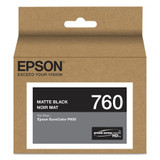 Epson T760820,760,UltraChrome HD Ink,Matte Blk T760820