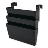 Deflecto Wall File,3 Pocket,13x4x7,Black 73504