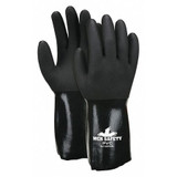 Mcr Safety Coated Gloves,3/4 Dip,L,12",PR 6212ESDL
