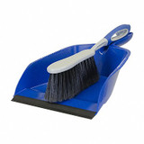 Quickie Dust Pan and Brush Set,Blue,4 x 10" Pan  410