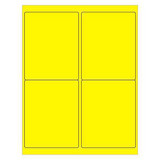 Tape Logic Laser Label,Rect,4x5",Fl Yellow,PK400 LL181YE