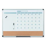 Mastervision Calendar Dry Erase Board,3"-1,Gray MB3507186