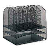 Safco Mesh Desk Organizer,8 Sections,Steel,13 3255BL