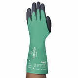 Ansell Chemical Resistant Gloves,Grip,10 Sz,PR 58005100