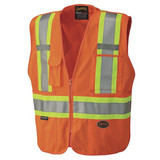 Pioneer Break Away Zip Vest,Orange,5XL V1021150U-5XL