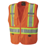 Pioneer Break Away Zip Vest,Orange,Large V1021150U-L